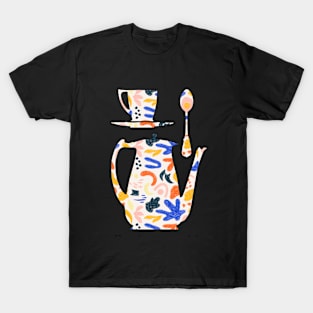 Good Coffee - Coffeepot Cup Spoon - Cafeine addict T-Shirt